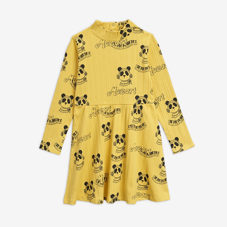 POUPONS minirodini MOZART AOP LS DRESS(YELLOW)